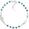 Amen Gioielli, Bracciale Rosario, Bracciale Argento 925 Donna Uomo, Rodiato con Cristalli Blu, Regalo Donna, Regalo Uomo, Made In Italy