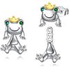 POPLYKE Orecchini a perno Axolotl, a forma di gatto, cane, rana, da donna, in argento Sterling 925, maiale, gatto, rana, ipoallergenici, volpe, bulldog francese, idea regalo di compleanno