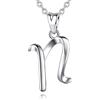 EUDORA Harmony Ball Collana Iniziale Argento Sterling 925 26 Lettere dell'Alfabeto Ciondolo Personalizzato Nome Gioielli Collane Regali per Donne Ragazze Festa della Mamma, Catena 45 cm