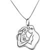 Cavaliere Gioielli Collana Famiglia Argento 925 Mamma Papà Figlio Figlia Amore Maternità Paternità Made in Italy