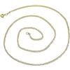 Never say Never Catena a maglia barbazzale in oro giallo 18 k da 60 cm da uomo, spessore 2 mm e 4,00 g in oro 18 k