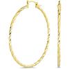 Bling Jewelry Orecchini A Cerchio Grandi In Corda Intrecciata Creola Per Donne E Adolescenti Placcati In Oro 18 Carati In Ottone Leggero Con Diametro Di 2 Pollici