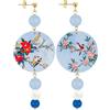 Lebole Maison Orecchini The Colorful Circle Celeste Perla Blu
