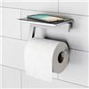 Viverso x add porta rotolo con ripiano, aperto mobile, VA2100CR+VA2400CR, x add cromo [Accessori Bagno > Porta Rotolo]