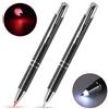 GS GLOWSEEN Penna a sfera con punta illuminata, torcia a LED per scrittura notturna, 2 pezzi (luce rossa e bianca)