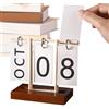 Générique Calendario da scrivania giornaliero | Calendario da scrivania in legno | Supporto per calendario in legno | Calendario perpetuo portatile | Decorazione rustica della fattoria, calendari su supporto in