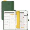 POPRUN Agenda 2026 2027 Mensile Piccola 10 x 15,6cm, Spirale Agenda Scuola | 18 Mesi da Lug.2026 a Dic.2027, Copertina Morbida in Pelle Vegana, Righello Segnalibro, Carta Spessa da 100 GSM(Verde)