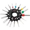 AUBEST Piegatore idraulico, 3/11/18/21/26 / 26PCS Auto Terminal Rimozione elettrica Cablaggio elettrico Crimp Connettore Pin Extractor Kit Car Elettrodo Riparazione strumenti a mano(18pcs)
