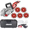 Generic Macchina da taglio per scanalature a parete, strumento per scanalatura del calcestruzzo da 4000 W con 5 lame per sega per inseguimento e scanalatura efficienti delle pareti
