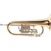 Tuyama TFH-580G - Corno a lente, in ottone dorato, 3 valvole rotanti con trigger, completo di valigia, bocchino e accessori
