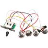 Desikixudy Cablaggio per Chitarra Strat Precablato 3 Potenziometri da 500K 1 Volume 2 Manopole di Controllo Tono Interruttore A 5 Vie, Accessori per Chitarra Elettrica