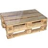 CLC Tavolo Tavolino in Pallet Ideale per Salotto o Interno Bar. Tavolo in Legno con Plexiglass Applicato nella Parte Superiore. Pallet Senza Vernice -Made in Italy- Naturale, 80x60x30