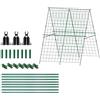 Scclcky Traliccio per cetriolo per giardino, triangolare pieghevole per verdure, traliccio per verdure da esterno, per cortile, serra, patio, polytunnel, fattoria, cortile
