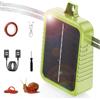 GQMBL Kit di Recinto Elettrico Anti-Lumache con Batteria al Litio Integrata 2.4Ah e Pannello Solare 2W, Dispositivo di Protezione con Nastro Recinto 12m e Accessori Anti-Lumache, per Protezione Giardini