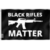 Anley Fly Breeze 3 x 5 piedi Black Rifles Matter Flag - Resistente allo sbiadimento - Intestazione in tela e doppie cuciture - Black Guns Matter Flags Poliestere con occhielli in ottone 3 x 5 piedi