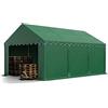 TOOLPORT Tendone deposito 4x6 m PVC 800 N impermeabile tenda capannone con telaio al suolo verde scuro