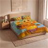 Italian Bed Linen Parure Copripiumino Stampa Digitale SOGNI D'AUTORE, 100% cotone Made in Italy, Set Copripiumino Letto Matrimoniale Sacco Piumino 250x200cm+2 federe 50x80cm - SD49