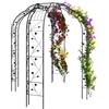 Relaxdays Gazebo per Rose, Metallo, HxLxP: 250 x 199 x 199 cm, Arco da Giardino per Piante rampicanti, Nero