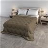 Italian Bed Linen Trapunta Invernale WaterWashed Matrimoniale 250x250 cm, Made in Italy, Piumone Imbottito 300gr, Coperta Lavabile NO STIRO - colore NOCCIOLA