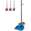 PARENCE.- Set di pale e spazzole con manico lungo di 80 cm - depolveratore e scopa a setole fini - Kit di pulizia ergonomico per casa, ufficio ed esterno