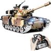 Supdex Carro Armato RC M60, 1:18 Telecomando Carro Armato con Cingoli in Metallo e Sospensioni Indipendenti, Desert Camo, Telecomando 2.4GHz, Spara BB, Fumo e Suoni, Giocattolo Militare per Adulti e Bambini