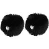 Toyvian 2 Pezzi Coda di Coniglio Morbida in Peluche per Cosplay e Feste a Tema, Accessorio Soffice e Confortevole per Costume Animale Nero