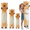 Kekeso Capybara, cuscino lungo di peluche Capybara, XXL per dormire, morbido peluche per bambini, ragazze e ragazzi, regalo di compleanno e Natale (brown, 90 cm)
