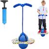 MeYuxg Pogo Stick con Maniglia, Palla per Saltare Bambini Adulti, Giochi da Esterno per Bambini, capacità di Carico 100 kg, Palla Salta Salta per L'allenamento Dell'equilibrio e Lo Sport (Blu)