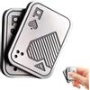 TASSFROO Fidget Slider, Carta da poker in metallo, per adulti, Fidget Clicker Magnetico, Fresco Aptico, Decompressione antistress da scrivania, regalo per uomini, fidanzati, papà