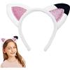 CEJAS 1 Fascia per Capelli con Orecchie da Gatto per Bambini - Cerchietto per Costumi di Carnevale e Cosplay - Accessorio Decorativo per Feste