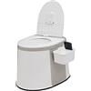 Bonnlo Toiletta Portatile in PP, WC Portatile,Vasino per Adulti, Anziani e Bambini da Viaggio e Campeggio, Grigio e Bianco
