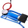 CALLARON Pompa a Pedale per Bicicletta e Auto Manometro, Alta Pressione, Materiale Metallo, Multiuso, Colore Blu, per Gonfiaggio Pneumatici e Uso Esterno