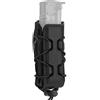 Gexgune Tactical G 17 19 M9 9MM/45acp Portacaricatore Singolo per Pistola con Clip Molle a Sgancio Rapido per Porta Caricatore Rapido 9MM (Black)