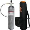 TUXING 4500psi in Fibra di Carbonio Serbatoio d'Aria 3L con Borsa di Trasporto, PCP Paintball Sistema di Aria compressa con valvola regolatore Gauge per PCP Fucili ad Aria/PCP Gioco