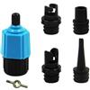 Yhenlovtt p Adattatori per e paddleboard, kit valvola a 4 ugelli con chiave in metallo, adattatore in nylon ad alta pressione e adattatore in lega per gonfiaggio canoa a zattera (blu)