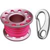QUXVUIS Linea di Immersione Leggera per Avventure subacquee con Mulinello da Dito Resistente per Immersioni subacquee e Bobina Quick Link Tech con Linea da 10 m/393,70 Pollici, Rosa