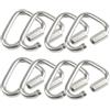 HOUSON 8 moschettoni M5 Delta Quick Link, in acciaio inox 304, con chiusura a triangolo, moschettoni per amache, sacchi da boxe, altalene, sedie da palestra