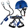 Salewa - Set completo per arrampicata Premium Attac Plus con cintura e casco Blu
