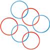 FESTFENDS Anelli per Agilità Calcio Set da 6 in Plastica 40 Cm per Allenamento Velocità e Passo Accessori da Calcio Decor e Migliorare Gioco Colore Casuale