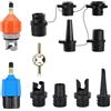 Homiflex Adattatore per Pompa Valvola SUP Gonfiabile SUP Adattatore Compressore con 9 Bocchettini e Chiave Valvole - Compatibile con Tavole Paddle, Kayak, Canoe, Gommoni, Letti Gonfiabili