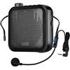 BINGNU Amplificatore vocale, 12W Amplificatore Portatile U-Disk Megafono Microfono MP3 Player Altoparlante for Insegnanti di Classe Guida turistica