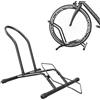 SPORTNOW Cavalletto Portabici per Pneumatici Inferiori a 10.5cm, Supporto Bici da Terra in Acciaio, 59x41x38 cm, Nero