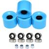 Yhenlovtt ard Wheels - Set di rulli per longboard 78A, 60 x 45 mm, con cuscinetti ABEC-9 e distanziatori, per sport all'aria aperta, 4 (blu)