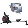 Clover fitness CF - Vogatore Macchina magnetica con 13 kg di disco, Rower CF 322, Remo ultra forte, Adulti Unisex, 1620x470x710mm
