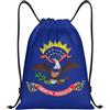 Generic North Dakota State Flag Print Borsa con Cordoncino Zaino con Cordone Moda Unisex Borsa Sportiva per Campeggio Vacanze Viaggi 36X42Cm