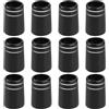 SG Store 12 Pezzi Ghiere in Ferro Ghiere da Golf Doppio Anello in Argento Manicotto in Gomma Ghiera Conica per Mazza da Golf 0,370 9,5x19x13,6 Mm Nero