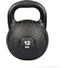 MATCHU | Kettlebell | 4, 8 o 12 KG | Gomma di alta qualità | Indistruttibile | 27 x 20 cm | Nero | (Kettlebell PRO - 12 KG)