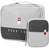 Hossom 2 pezzi Borsa Medica, Borsa Infermiere Domiciliare, Grande kit Medico, Impermeabileper Casa, Ufficio, Viaggi, Scuola, Campeggio, Farmacia da Viaggio, borsa emergenze