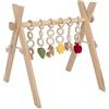 KiddyMoon Palestrina Di Legno Per Neonati Giocattoli Appesi Insieme Di Attività Sensoriali Per Bambini Montessori, Naturale