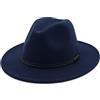 Suwequest Vintage Fedoras Cordino In Pelle Decorazione Larga Bordo Lana Feltro Bowler Donne Uomini Cappello Caps